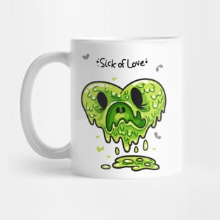 Sick of Love Breakup in Love Couple Heart Mug